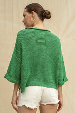 Nothing To It Sweater - Green