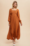 Midnight Mantra Dress - Sepia