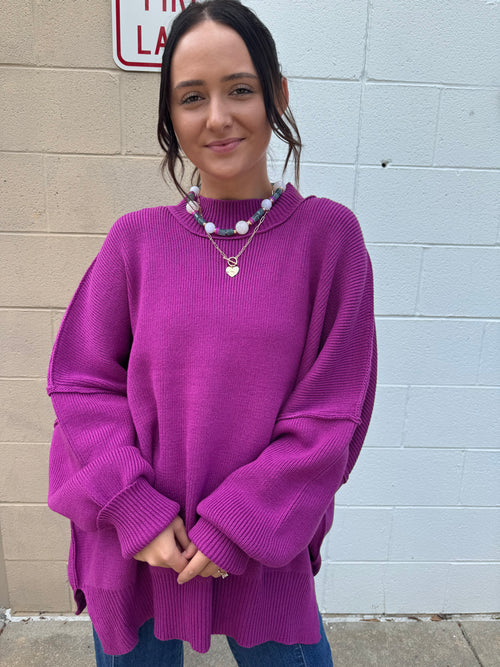 Easy Going Sweater - Plum