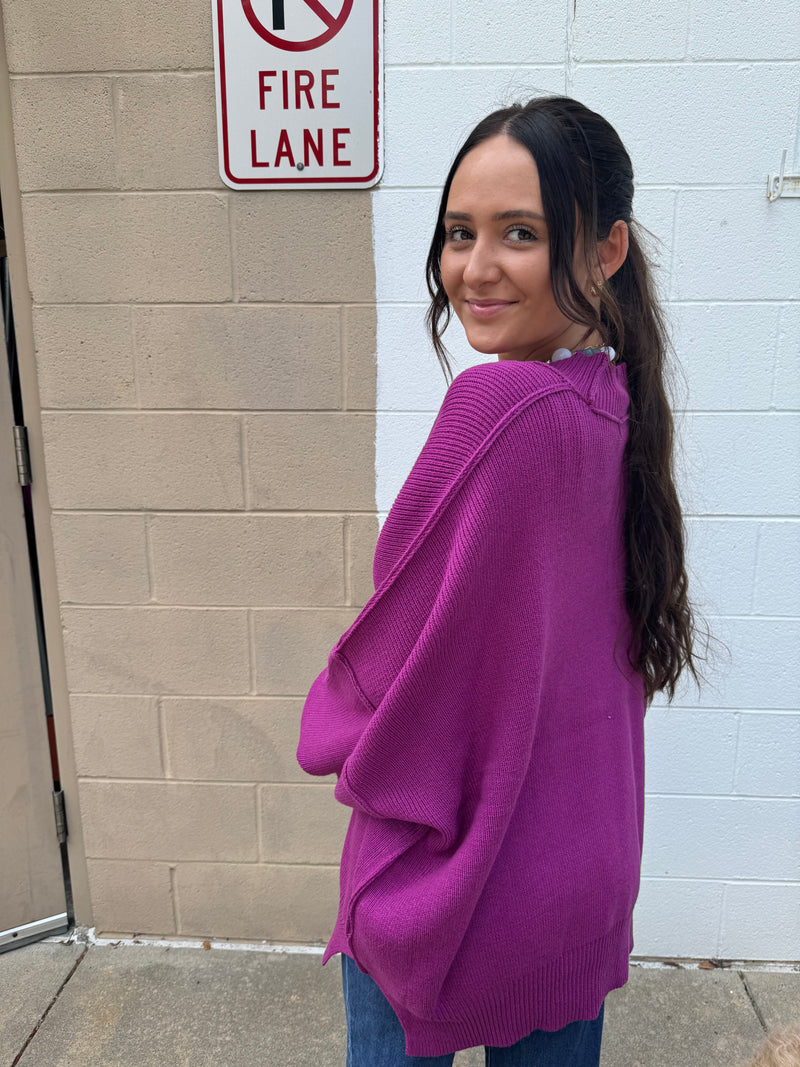 Easy Going Sweater - Plum