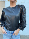 Cheers Honey Leather Blouse