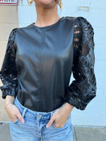 Cheers Honey Leather Blouse