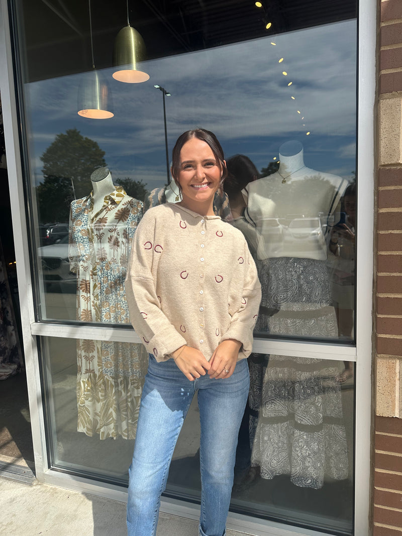 Well Rounded Cardigan - Horseshoe