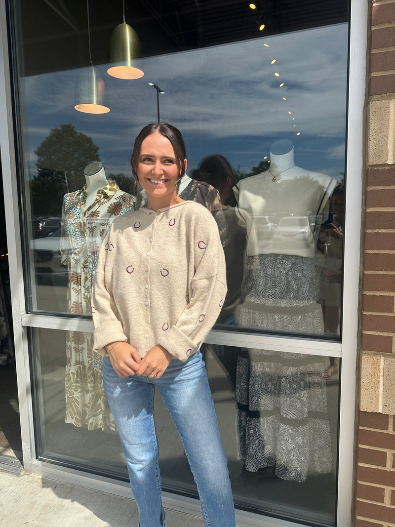 Well Rounded Cardigan - Horseshoe