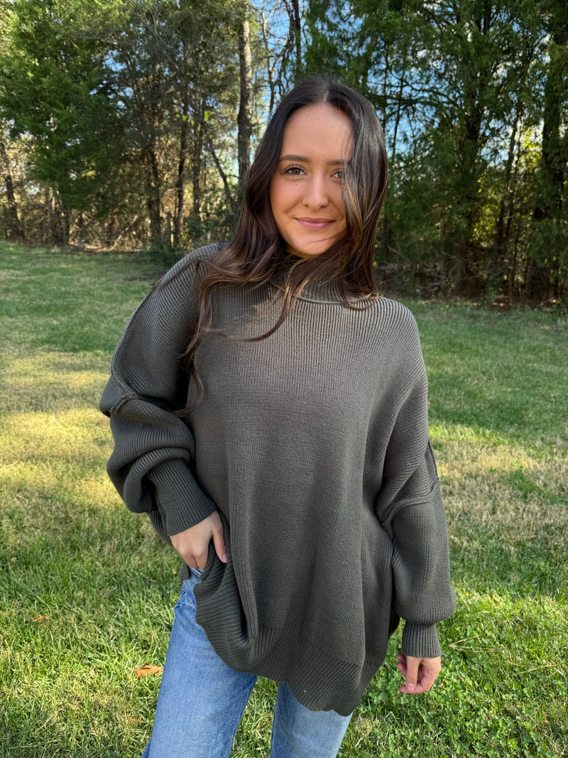 Easy Going Sweater  - Dark Olive