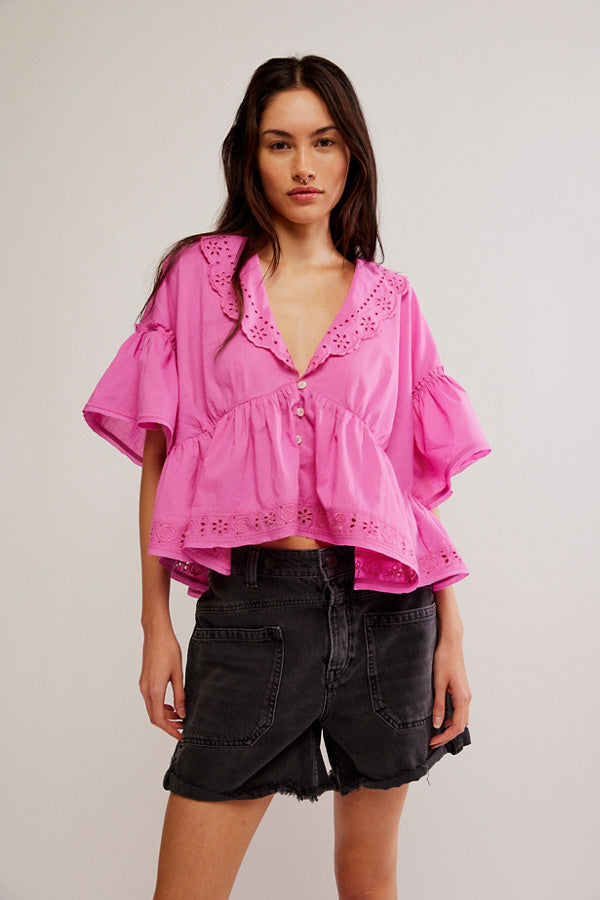 Elle Cutwork Top