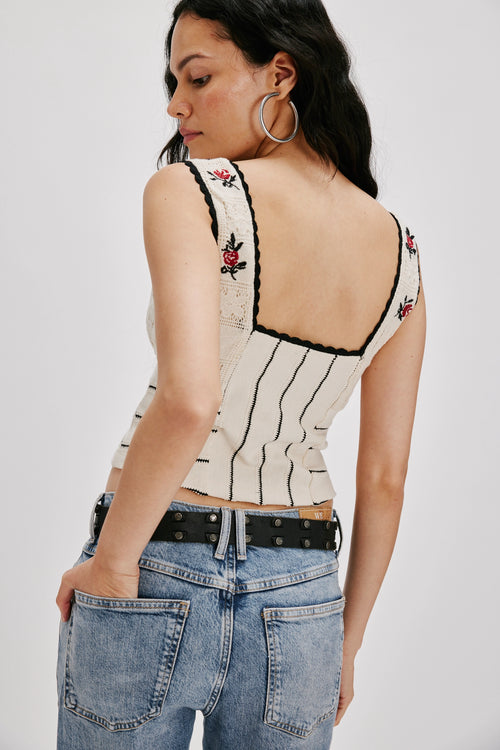 Rose Bud Knit Top